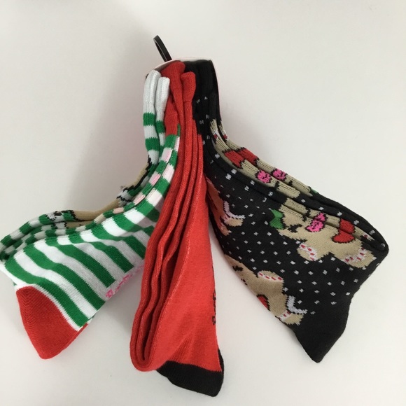 Betsey Johnson 3pk Crew Socks - Picture 2 of 5